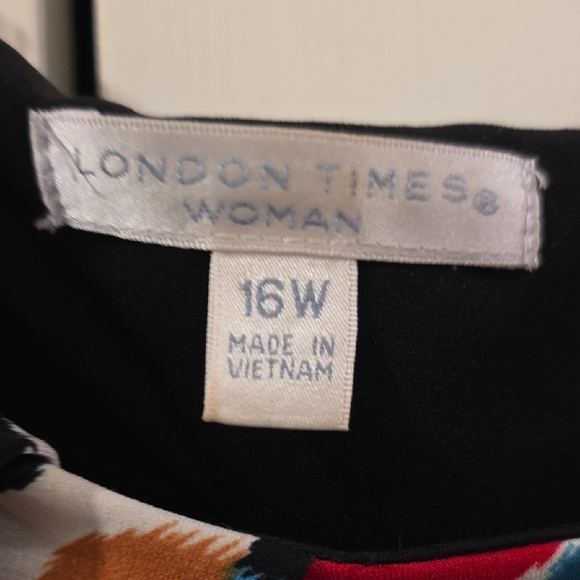 London Times Multicolor Patterned Dress - Picture 2 of 2